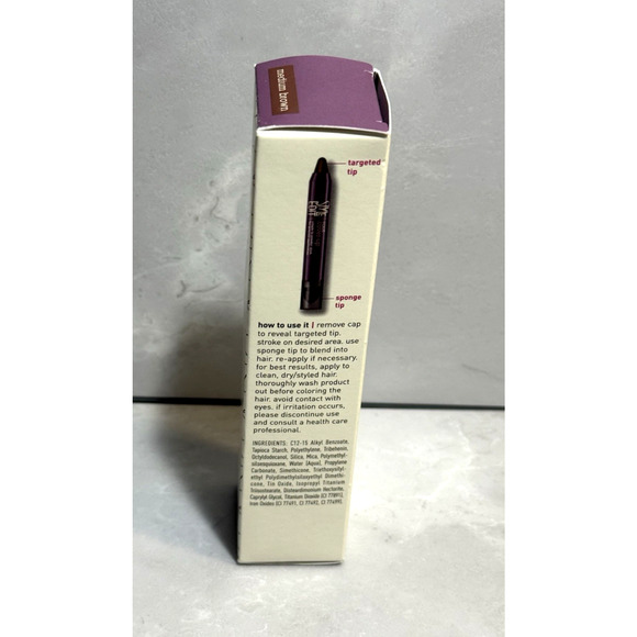 New Style Edit Root Cover Up Cream to Powder Stick Medium Brown 3.1 g - Picture 4 of 5